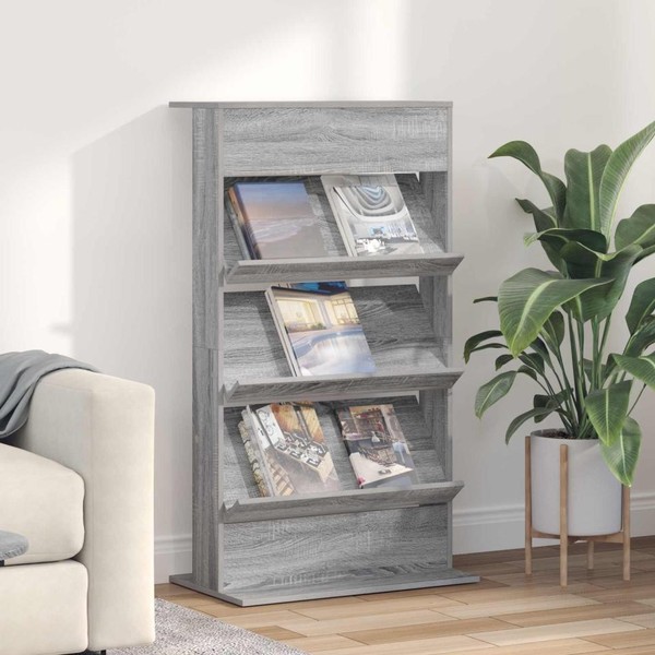 Magazinregal Graues Sonoma 70 X 41 X 126 Cm Holzwerkstoff-image