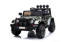 Auto Macchina Elettrica per Bambini Fuoristrada Army 12V MP3 Led con Telecomando
