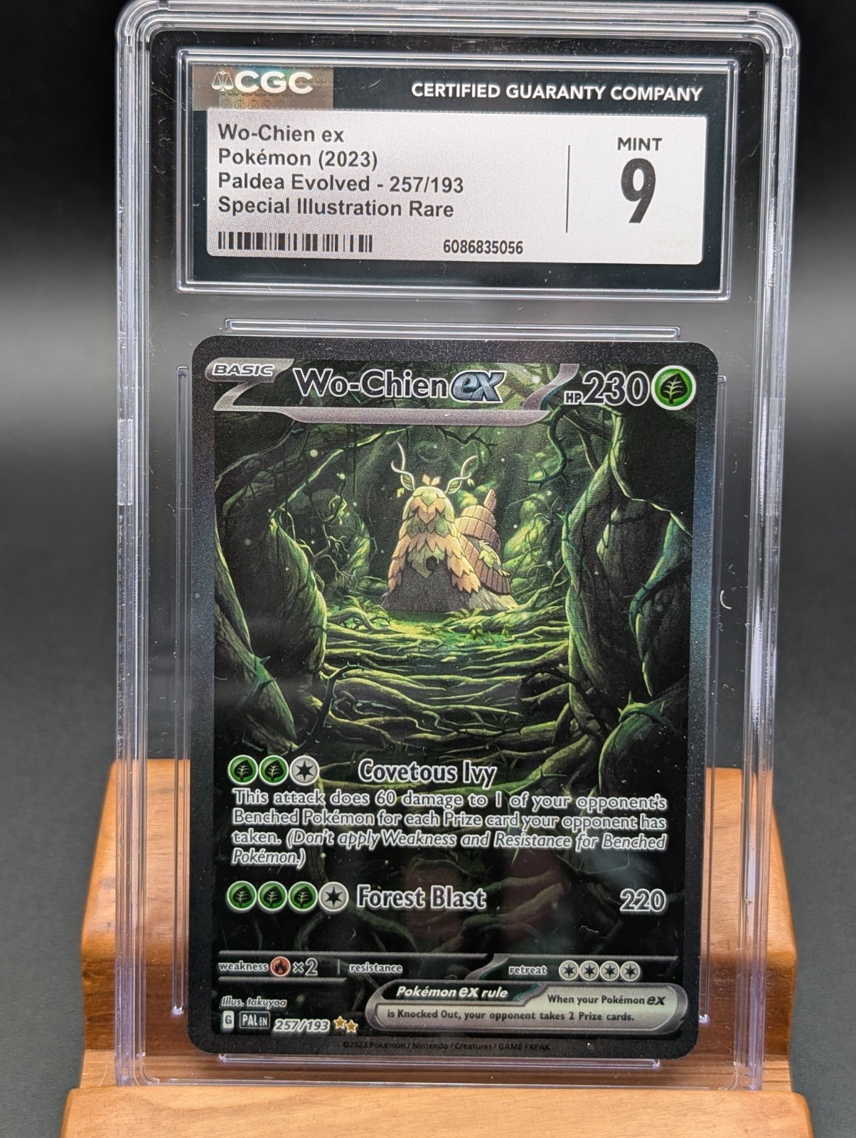 2023 Pokemon Paldea Evolved Wo-Chien ex Full Art #257 CGC Mint 9