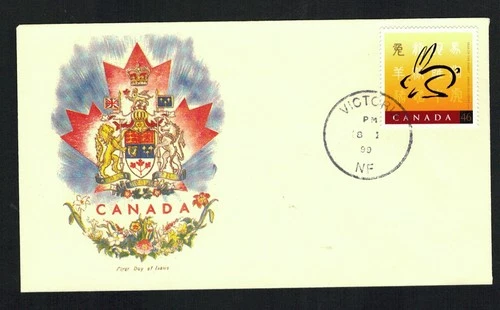 Canada #1767, 1999 46¢ Rabbit Lunar New Yearl, R. G. Sharpe (RGS) cachet FDC