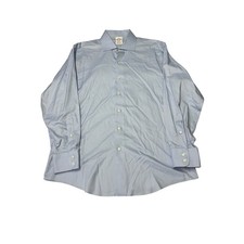 Brooks Brothers Regent Fit Dress Shirt Mens 16-33 Blue Supima Cotton Non-Iron
