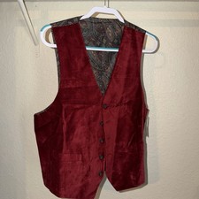 Men's Lauren Ralph Lauren Dark Burgundy Suit Vest Size L NWT