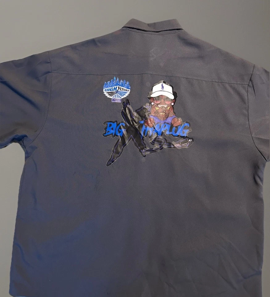 Camisa BigXThaplug Abotonada Gris CalTop Talla 7X 100% Poliéster Hecha en EE. UU. Foto 4 de 4