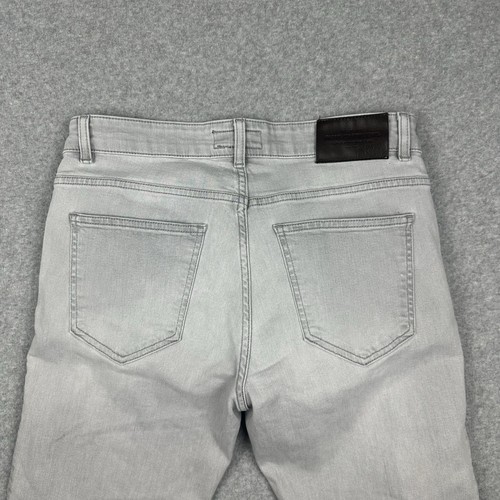 Pierre Cardin Men's Denim Jeans Size 32 Real Slim Light Grey Zip Fly Stretch - Picture 6 of 17