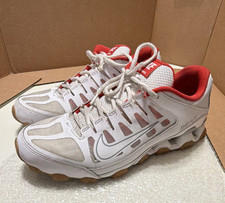Nike Reax Men's Low Top Lace-Up Athletic Sneakers White/Red/Gray Rubber