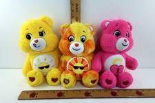 Lot of 3 Care Bears 14-inch Plush - Funshine,Color Splash Funshine  Secret Bear