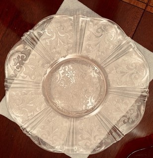 American Sweetheart Pink Depression Glass 12" Serving Platter Salver Plate Dish