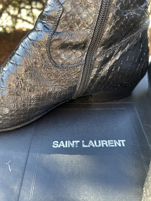Saint Laurent Devon Python Boot black 40 | eBay