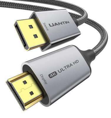 4K Displayport to HDMI Cable 3Ft, 4K@30Hz, 2K@60Hz, 1080P Full HD