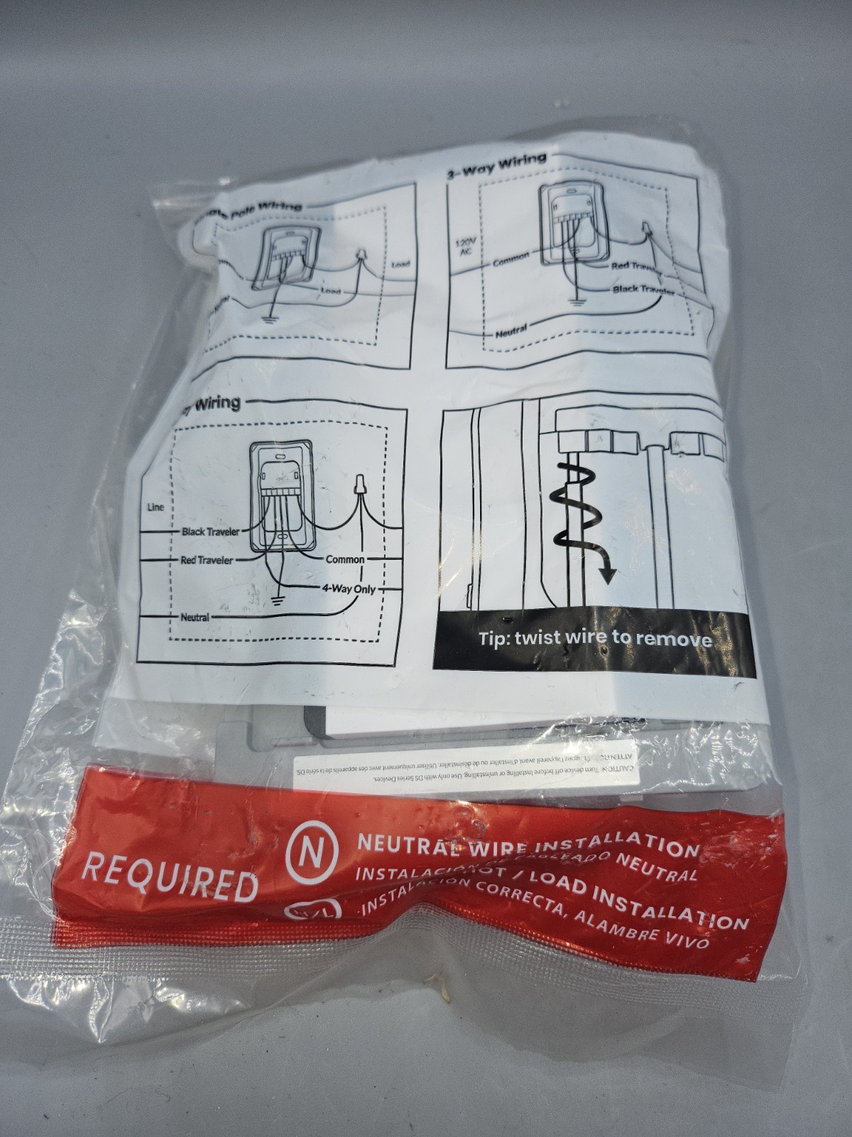 NEW Deako 3-Gang Backplate and Faceplate, Simple Rocker Switch, DS-BS3X-WHNL-UCQ