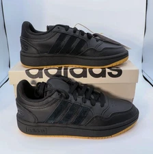 Adidas Hoops 3.0 Low Mens Casual Sneaker Shoes Black/GUM GY4727 NEW Sz 5