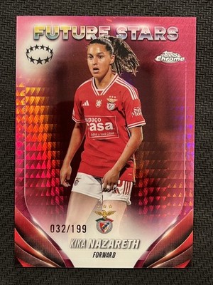 2023-24 Topps Chrome UEFA Women's CL Kika Nazareth #96 Pink Prism /199 Future