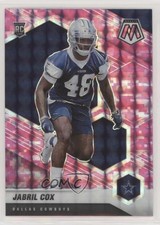 2021 Panini Mosaic Rookies Pink Camo Mosaic Prizm Jabril Cox #369 2l4