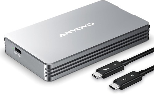 SSD Gehäuse ANYOYO für Thunderbolt 4/3, USB4 40Gbps M.2 NVMe Gehäuse - Afbeelding 7 van 7