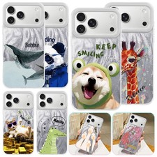 Animal Custom Cover For iPhone 17 Pro 16 15 14 13 12 Shockproof Laser Phone Case