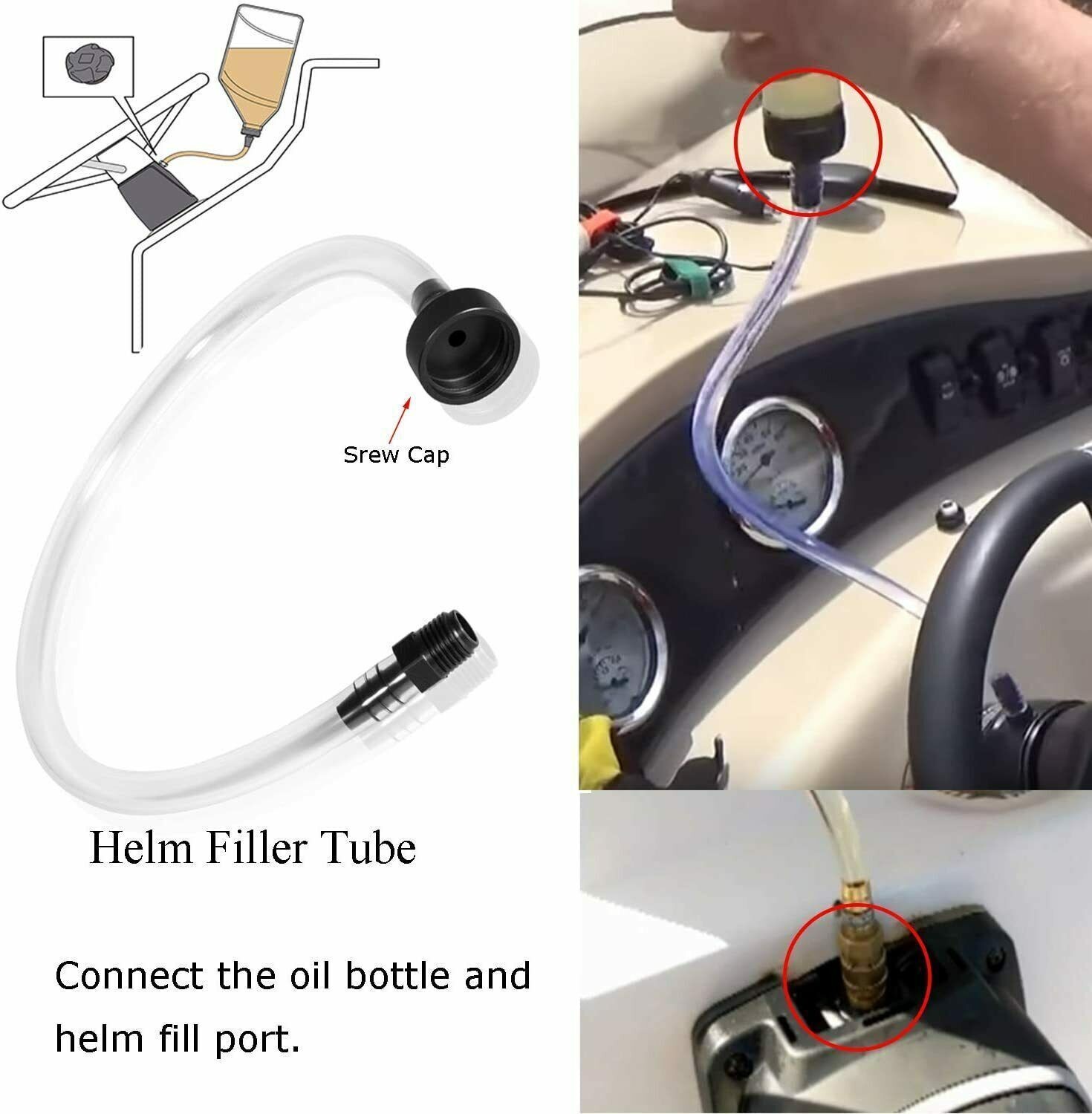 2X Boat Bleed Kit Filler Kit Bleeder Hose For Seastar Hydraulic Steering Systems