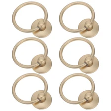  6 Pcs Cabinet Handles Single Hole Furniture Hardware Pulls Knobs