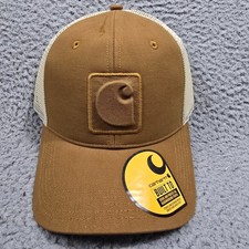 Carhartt Hat C Graphic Snapback OS Brown Mens Outdoor Work Canvas Mesh NWT