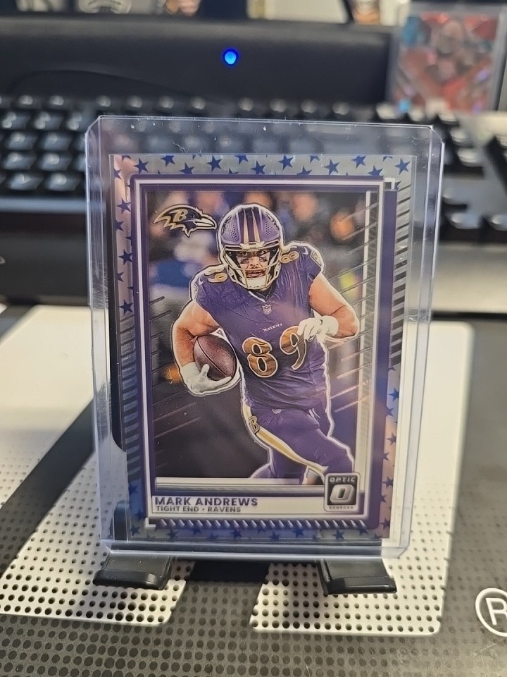 2025 Panini Donruss Optic Mark Andrews Blue Stars #199 Baltimore Ravens