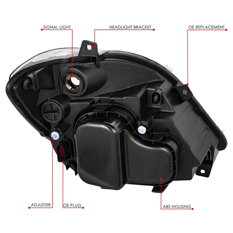 Fit 07-13 Dodge Mercedes Benz Freightliner Sprinter OE Chrome Amber Headlight - Image 4 of 4