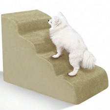Foam Pet Stairs with Removable Fabric Cover for Beds and Sofas