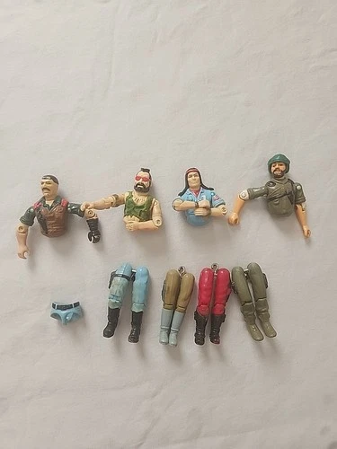 GI Joe 1980's Vintage Action Figures Lot for Parts and Repair Hasbro
