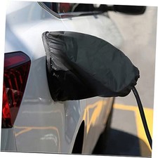 EV Charger Port Cover, Electric Car Charger Plug Cover, Outdoor Black/Silver