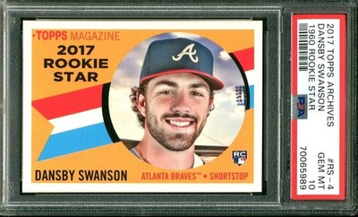 DANSBY SWANSON RC 2017 Topps Archives Rookie Star #RS-4 PSA 10 Braves | Cubs 