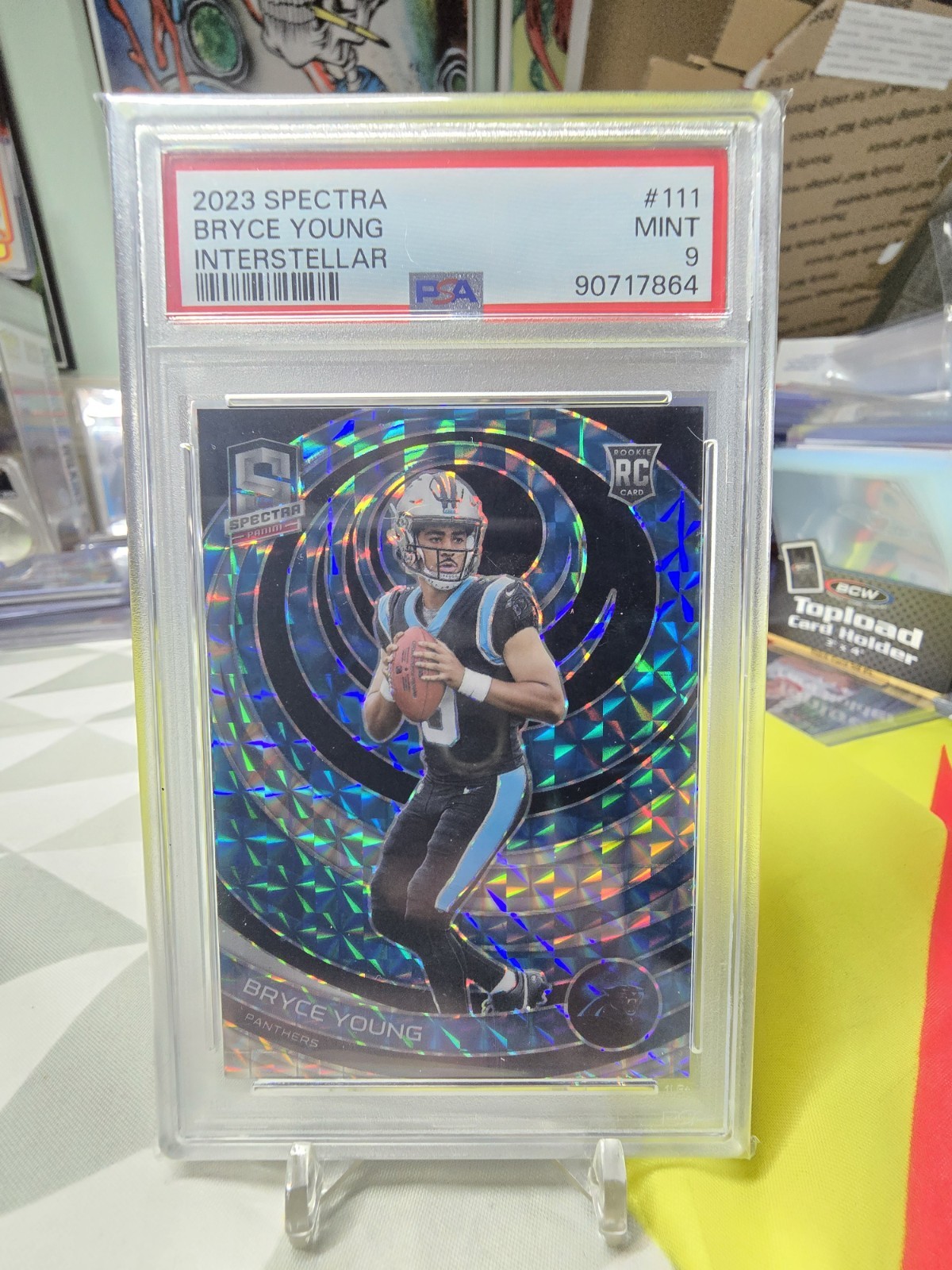 2023 Panini Spectra Bryce Young /60 Interstellar Prizm RC PSA 9 #111 Panthers