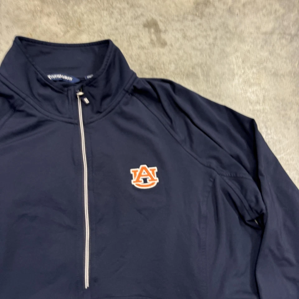 Auburn Tigers Pullover Womens Large Navy NCAA Football Cutter Buck Quarter Zip - Image 2 of 4