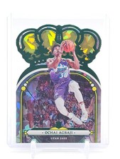 OCHAI AGBAJI 2022-23 CROWN ROYALE ROOKIE GREEN CRYSTAL FOTL /21 #28 JAZZ Q5194