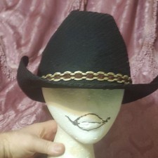 Black Western Hat with Braided Decorative Band