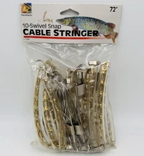 Danielson Fish Stringer 10 Snaps Stainless Steel Heavy Duty 1999 NOS 72”