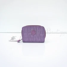 Kipling Tops Mini Wallet Zip Snap Card Case KI0807 Polyamide Purple Passion NWT