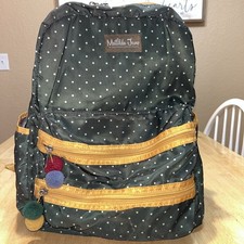 MATILDA JANE Green Cross Campus Polka Dot Backpack School Book Bag College
