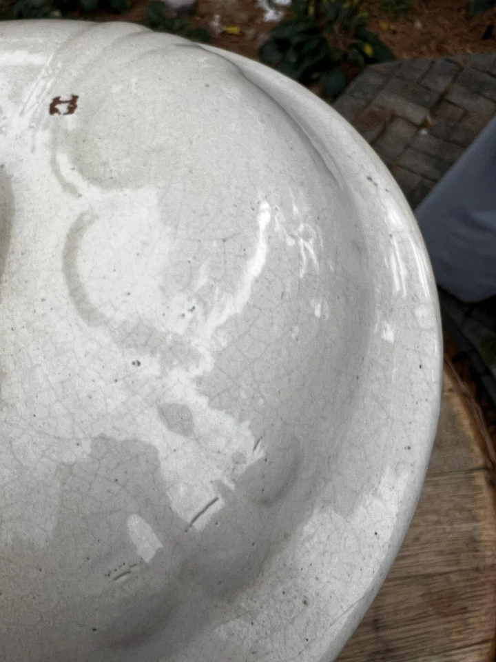 Antique UHL Pottery Co. Stoneware Chamber Pot with Lid & Handle - Image 3 of 4