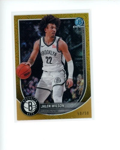 2025-26 Bowman Chrome Gold Mojo Refractor #BCV60 Jalen Wilson #d 50/50