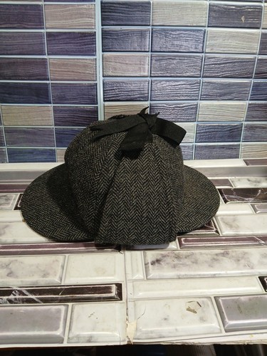 Jaxon Deerstalker Hat Wool Tweed Flap Ears Sherlock Size Medium - Picture 8 of 8