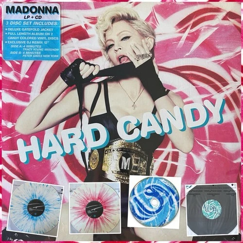 Madonna Hard Candy 3LP  1 CD - Candy Colored VInyl -