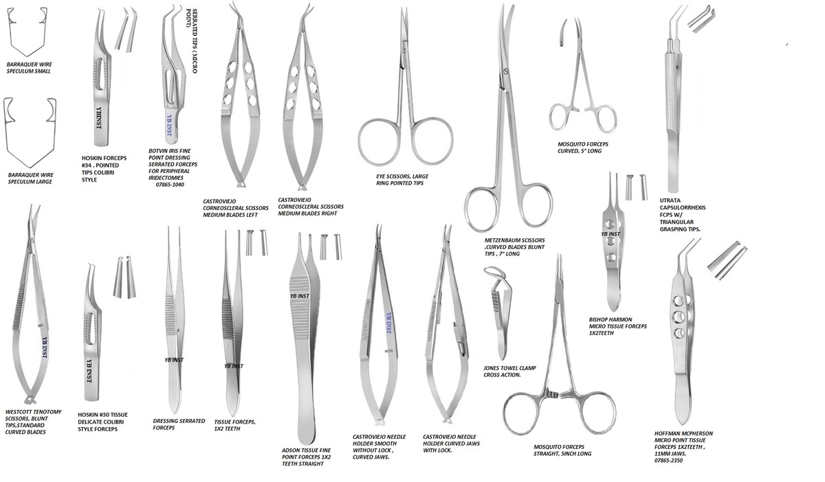 Eye Instruments Only Explore Scientific 6 Pc O.R Grade Eye Micro Surgery Surgical Ophthalmic ...