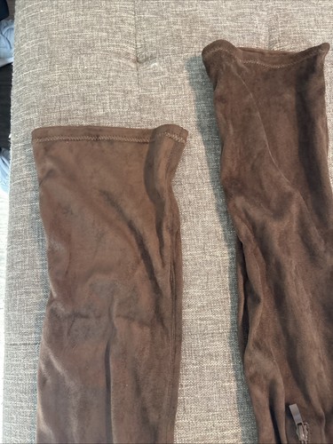 Damen Overknee Stiefel Größe 10 braun mit 3,5" Absatz und seitlichem Reißverschluss - Bild 5 von 7