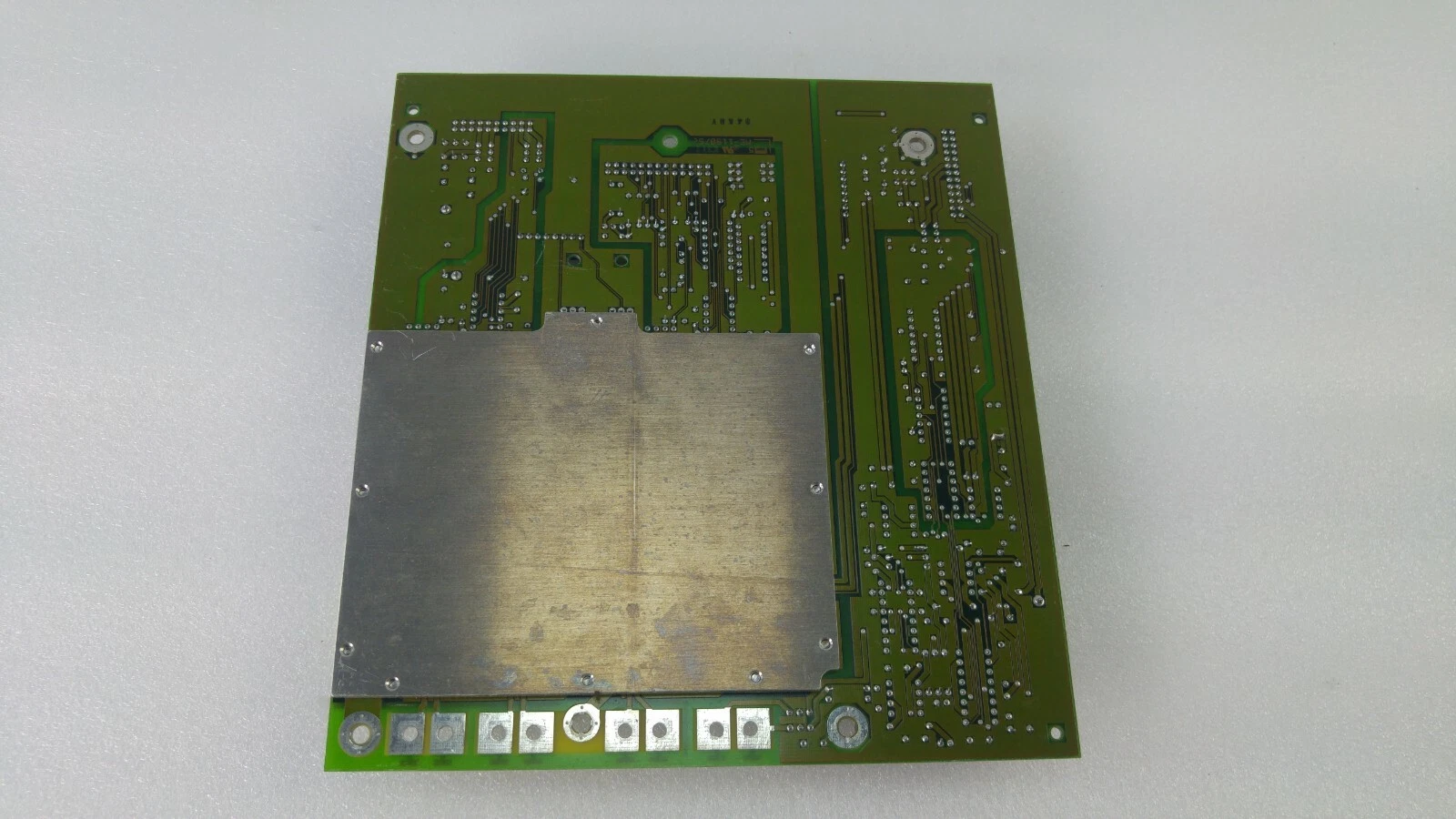 Solder side of the Mettler Toledo board with shield plate and terminal pads