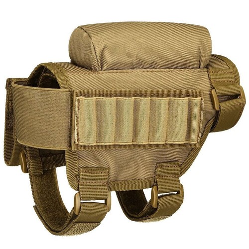 Tactical Buttstock Rifle Cheek Rest Pouch Riser Pad Cartridges Holder Carrier - Picture 13 of 14