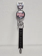 Two Roads Metal Finger Two Conn Husky Dog 14.5" Draft Beer Tap Handle