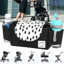 Universal 6 Pockets Diaper Bag Baby Stroller Organizer Bag with Cup Holders