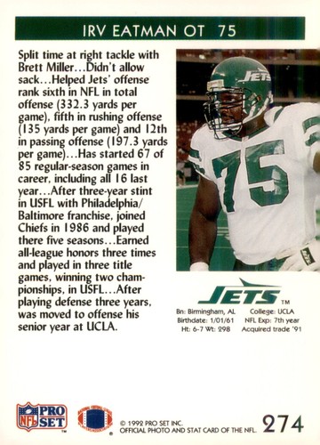 S5R7: 1992 Pro Set Football (#251-400) + SC1-SC4- Complete Your Set - Picture 50 of 310