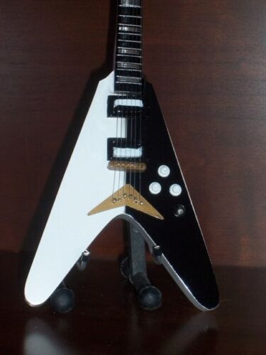Miniature Guitar Scorpions Rudolf Schenker Memorabilia Free Stand Gift Art
