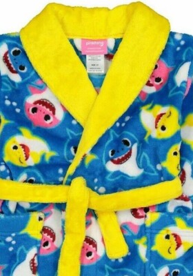 NWT Baby Shark Robe Pajama Cover BathRobe 2T 3T 4T 5T Toddler Girl