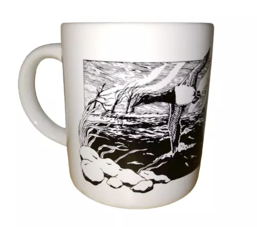 Ceramic Coffee Mug Tea Cup Canada Goose Ducks  Black White Hunting Artwork Cabin