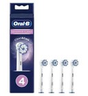 Oral-B Sensitive Clean Electric Toothbrush Replacement Heads Oral B Braun 4 Pack